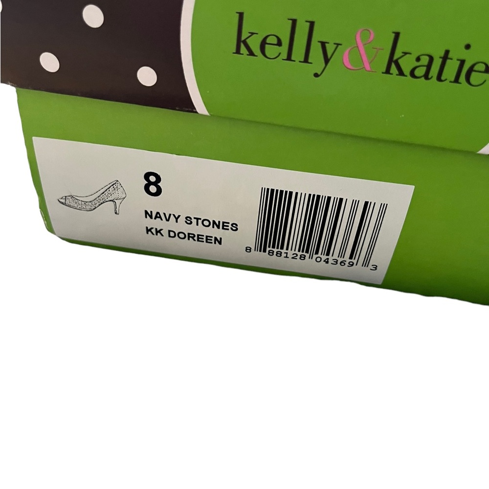 Navy Stone Kelly Katie Pumps SZ 8 New Year’s Eve - Picture 7 of 7